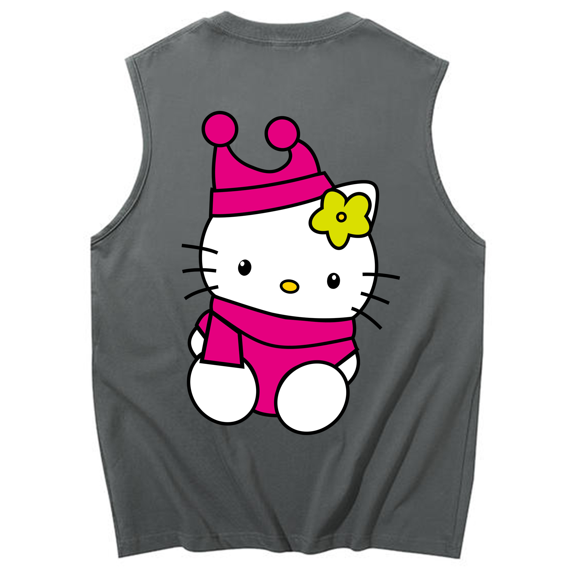 （画像用） Hello Kitty ハローキティ コットン100％タンクトップ（背面プリント）
